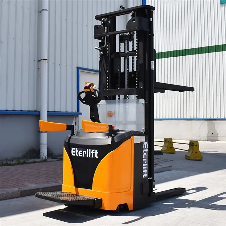Electric Stacker Truck With Rider Platform