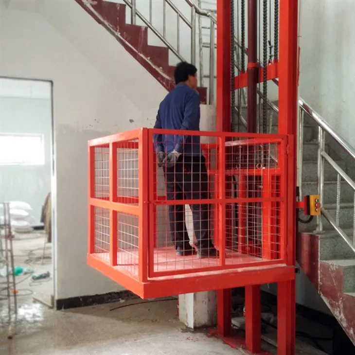 Lodret enkelt guide jernbaneløft